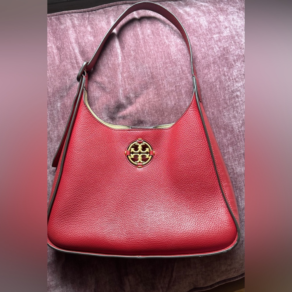 Tory Burch Miller Red Hobo Bag